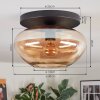 Mertola Plafoniera, Lampada a sfera Ambrato, 1-Luce