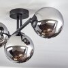 Gastor Plafoniera, Lampada a sfera Cromo, Grigio fumo, 3-Luci