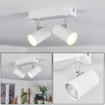 Gesteira Plafoniera, Faretto da soffitto Bianco, 2-Luci