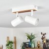 Gesteira Plafoniera, Faretto da soffitto Aspetto del legno, Bianco, 2-Luci