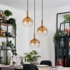 Grovsta Lampadario a sospensione, Lampada a sfera, Lampada a sospensione Oro, Nero, 3-Luci