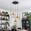 Grovsta Lampadario a sospensione, Lampada a sfera, Lampada a sospensione Oro, Nero, 3-Luci