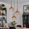 Grovsta Lampadario a sospensione, Lampada a sfera, Lampada a sospensione Oro, Nero, 3-Luci