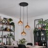 Grovsta Lampadario a sospensione, Lampada a sfera, Lampada a sospensione Oro, Nero, 3-Luci