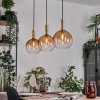 Grovsta Lampadario a sospensione, Lampada a sfera, Lampada a sospensione Oro, Nero, 3-Luci