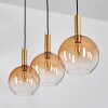 Grovsta Lampadario a sospensione, Lampada a sfera, Lampada a sospensione Oro, Nero, 3-Luci