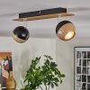 Haldor Plafoniera, Faretto da soffitto Marrone, Cromo, Nero, 2-Luci