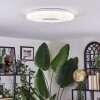 Clora Plafoniera LED Bianco, 1-Luce, Telecomando