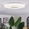 Clora Plafoniera LED Bianco, 1-Luce, Telecomando