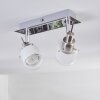 Maren Plafoniera, Faretto da soffitto LED Cromo, Nichel opaco, 2-Luci