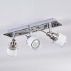 Maren Plafoniera, Faretto da soffitto LED Cromo, Nichel opaco, 3-Luci