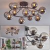 Chehalis Plafoniera, Lampada a sfera 76 cm Cromo, Grigio fumo, 12-Luci