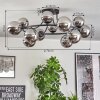 Chehalis Plafoniera, Lampada a sfera 76 cm Cromo, Grigio fumo, 12-Luci
