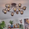 Chehalis Plafoniera, Lampada a sfera 76 cm Cromo, Grigio fumo, 12-Luci