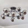 Chehalis Plafoniera, Lampada a sfera 76 cm Cromo, Grigio fumo, 12-Luci