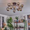 Chehalis Plafoniera, Lampada a sfera 76 cm Cromo, Grigio fumo, 12-Luci