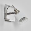 Maren Applique, Faretto da parete LED Cromo, Nichel opaco, 1-Luce