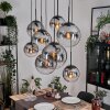 Gastor Lampadario a sospensione, Lampada a sfera, Lampada a sospensione Chiaro, Grigio fumo, 8-Luci