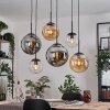 Gastor Lampadario a sospensione, Lampada a sfera, Lampada a sospensione Ambrato, Chiaro, Grigio fumo, 6-Luci