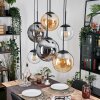 Gastor Lampadario a sospensione, Lampada a sfera, Lampada a sospensione Ambrato, Chiaro, Grigio fumo, 6-Luci