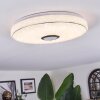 Cham Plafoniera LED Bianco, 1-Luce, Telecomando, Cambia colore