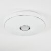 Cham Plafoniera LED Bianco, 1-Luce, Telecomando, Cambia colore