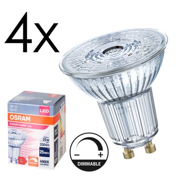 Illuminazione Osram GU10 LED 3.4 Watt Bianco neutro 230 Lumen