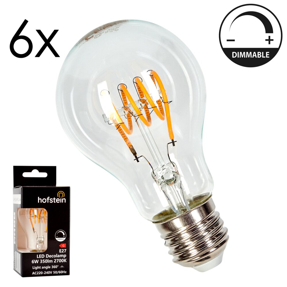 E27 LED 6 Watt Bianco caldo dimmerabile 350 Lumen main product photo