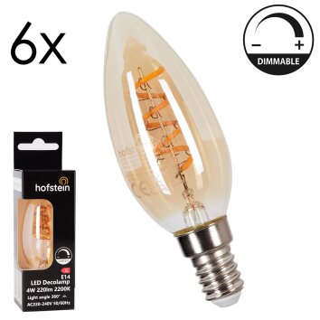 E14 LED 4 Watt Bianco caldo dimmerabile 220 Lumen