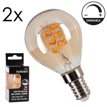 E14 LED 4 Watt bianco caldo dimmerabile 220 Lumen
