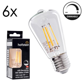 E27 LED 5 Watt Bianco caldo dimmerabile 500 Lumen