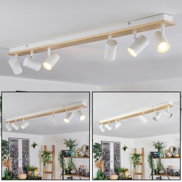 Gesteira Plafoniera, Faretto da soffitto Écru, Bianco, 6-Luci