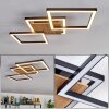 Bealo Plafoniera LED Aspetto del legno, Nero, 1-Luce