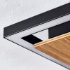 Bealo Plafoniera LED Aspetto del legno, Nero, 1-Luce