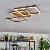 Bealo Plafoniera LED Aspetto del legno, Nero, 1-Luce