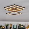 Bealo Plafoniera LED Aspetto del legno, Nero, 1-Luce