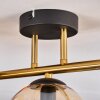 Gastor Plafoniera, Lampada a sfera 42 cm Oro, Nero, 3-Luci