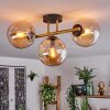 Gastor Plafoniera, Lampada a sfera 42 cm Oro, Nero, 3-Luci