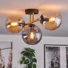 Gastor Plafoniera, Lampada a sfera 42 cm Oro, Nero, 3-Luci