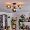 Gastor Plafoniera, Lampada a sfera 42 cm Oro, Nero, 3-Luci