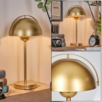 Lampada a forma di fungo  Guttsta Lampada da tavolo Oro, 1-Luce