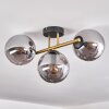 Gastor Plafoniera, Lampada a sfera 42 cm Oro, Nero, 3-Luci