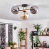Gastor Plafoniera, Lampada a sfera 42 cm Oro, Nero, 3-Luci