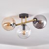 Gastor Plafoniera, Lampada a sfera 42 cm Oro, Nero, 3-Luci