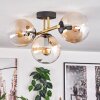 Gastor Plafoniera, Lampada a sfera 42 cm Oro, Nero, 3-Luci