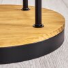 Gastor Lampada da terra 30 cm Legno scuro, Nero, 3-Luci