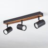 Gesteira Plafoniera, Faretto da soffitto Legno scuro, Nero, 3-Luci