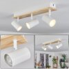 Gesteira Plafoniera, Faretto da soffitto Legno chiaro, Bianco, 3-Luci