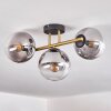 Gastor Plafoniera, Lampada a sfera 42 cm Oro, Nero, 3-Luci