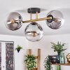 Gastor Plafoniera, Lampada a sfera 42 cm Oro, Nero, 3-Luci